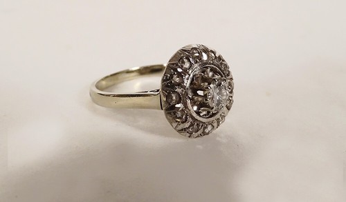 Bague marguerite blanc 18 - blanc,