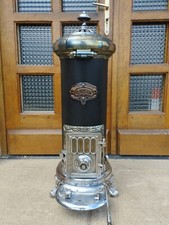 Poêle à bois ou charbon Godin N°141 chromé restauré et complet années 1930