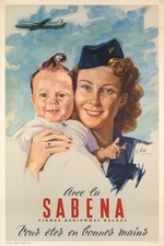 Affiche poster sabena - poster,