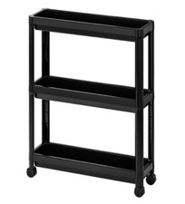 Étagère IKEA VESKEN, 54x18x71 cm cm, chariot de cuisine salle de bain noir