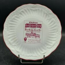 ASSIETTE PUBLICITAIRE PORCELAINE LIMOGES LA GRACE DIEU VIN BORDEAUX LES MENUTS