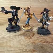 Disney Infinity Lot 3 Figurines Toy Story Jack Sparrow Pirate En Loose