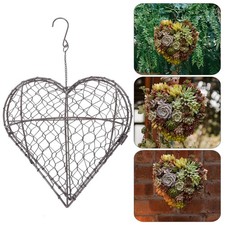  1PC Coeur Shape Jardinage Pot Fer Succules Pot Suspendre Pouvoir Flower pour la