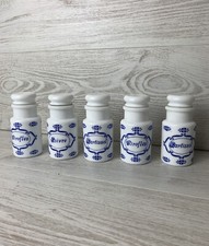 ? Lot de 5 pots d'épices Bartissol En Opaline Petit Pots Vintage De Cuisine