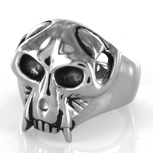 Bague acier vampire skull face - skull,