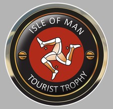 ISLE OF MAN TOURIST TROPHY TT ILE DE MAN BIKER  7,5cm STICKER RACING TRACK IA072