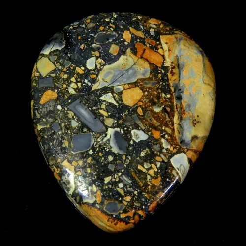 Cabochon poire jaspe - de,