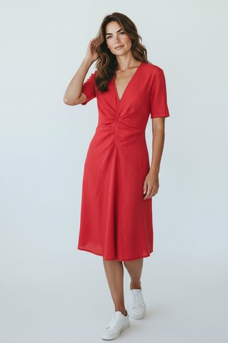 Rinascimento robe midi rouge - rinascimento,