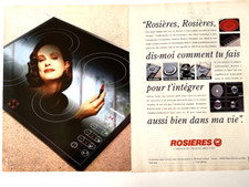 FASHION PUB ADVERTISING TABLE DE CUISSON ROSIERES VINTAGE 1994 2 PAGES