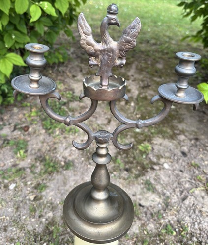 Bougeoir ancien bronze - bronze, –