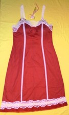 Fond de robe, nuisette «une belle» 100% nylon-Satiné, Taille- 42 vintage, rétro