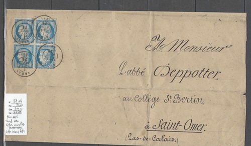 France lettre incomplete - -,