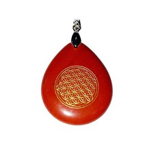 Pendentif Jaspe rouge - Goutte