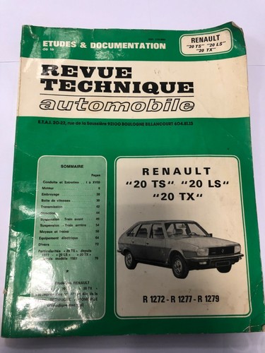 Revue technique renault ts - technique,