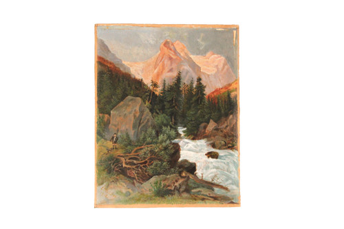 Peinture huile ancienne - peinture,