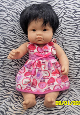 LBC COROLLE POUPEE ASIATIQUE SOLEIL LEVANT 36CM  EN BON ETAT LIRE DESCRIPTIF