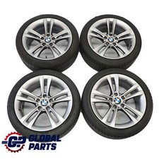 BMW F30 F32 Jeu Complet De 4 Jantes 18" Pneus Rayons Doubles 397 Ferricgrey