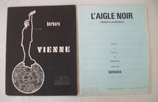 DEUX PARTITIONS BARBARA VIENNE / L'AIGLE NOIR ORIGINAL FRANCE