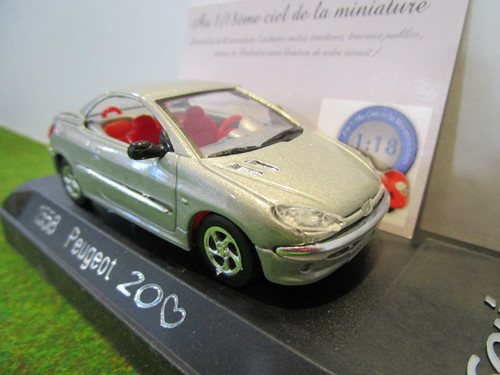 Peugeot 206cc coeur - coeur, gris