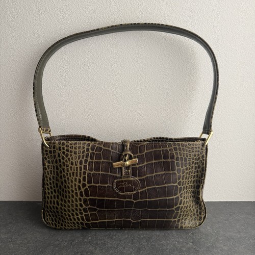 Longchamp roseau croc embossed - roseau,