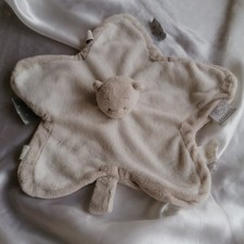Doudou ours crème, beige, "poudre d'étoiles", attache tétine, Noukie's, Noukies