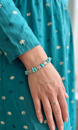 Elephant bracelet stone detail - elephant,