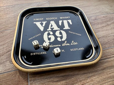 Plateau métal + jeu de 421 publicitaires Scotch Whisky VAT 69 - Vintage