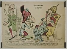 Actualités la séduction Circa 1870 Estampe en couleur Politique Caricature