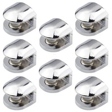8 Pièces Support Étagère Verre Pince À Verre Réglable Accroche Miroir Mural F...