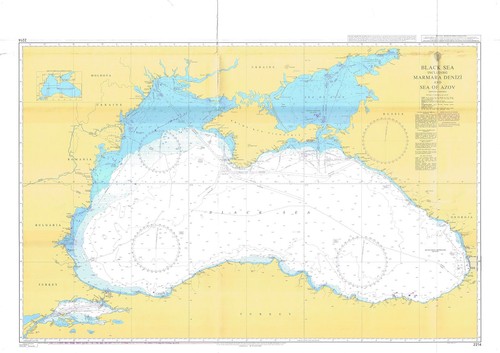 Carte murale mer noire - carte,