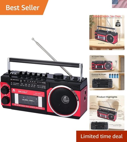 Red portable cassette - red, boombox