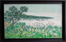 Tableau huile sur toile André Cottavoz célebre "vue de l'attelier"