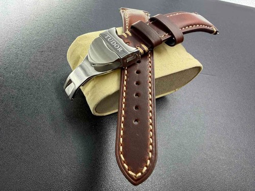 22mm tudor brown strap leather - tudor,
