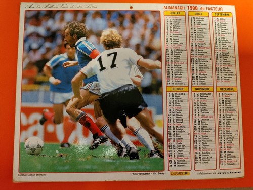 Calendrier poste 1990 - la,