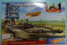  Hot Wheels Mario Kart Thwomp Ruins Track Set and Luigi Racer