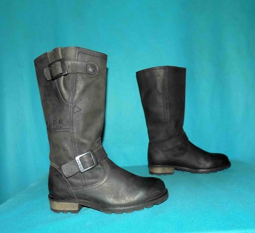 Bottes palladium cuir noir - en,