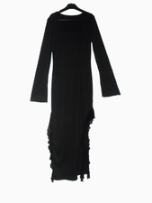 ROBE LONGUE NOIRE ML "DAZY"MAILLE FINE TAILLE 36 PETIT 38 COM NEUVE S/ETIQUETTE.