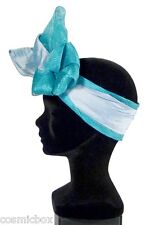 CHAPEAU de cérémonie femme bandeau TOUT en TÊTE taille M vert turquoise et bleu