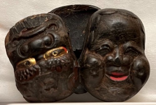 Netsuke bois représentant - netsuke,