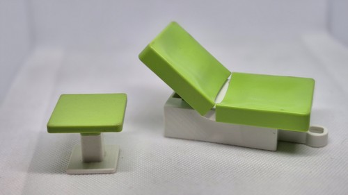Lit blanc vert salle - lit, examen