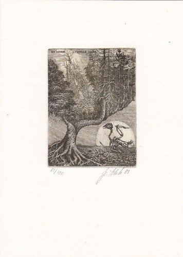 Exlibris livre art - exlibris, radierung