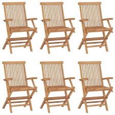 2x Bois de Teck Massif Chaises