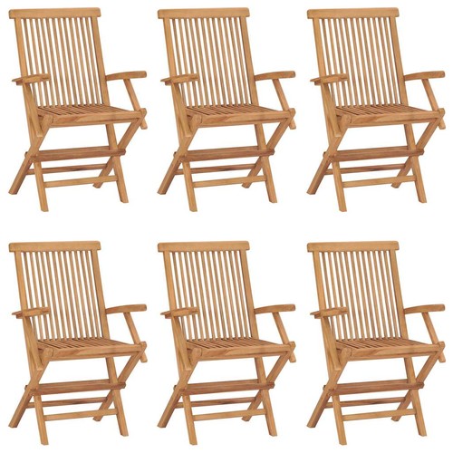 Bois teck massif chaises - 2x,