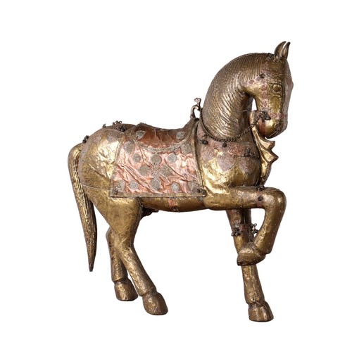 Cheval ancien laiton cuivre - cheval,