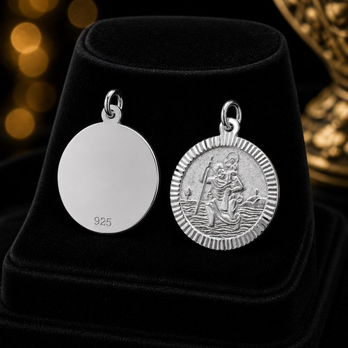 Pendentif christophe argent - st,