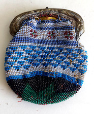 Ancien Sac Bourse Aumoniere En Perle  Antique Purse Bag Victorian Napoleon III