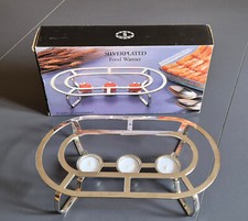 Chauffe Plat Vintage 3 Bougies Silverplated , métal argenté