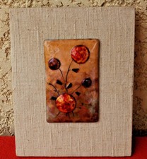 EMAUX sur CUIVRE Tableau , vintage , 