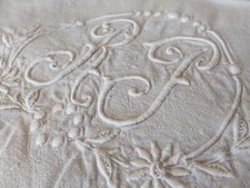 Linge ancien grand drap en lin