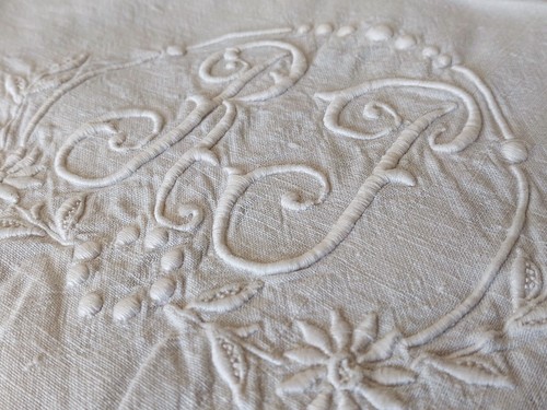 Linge ancien grand drap lin - linge,